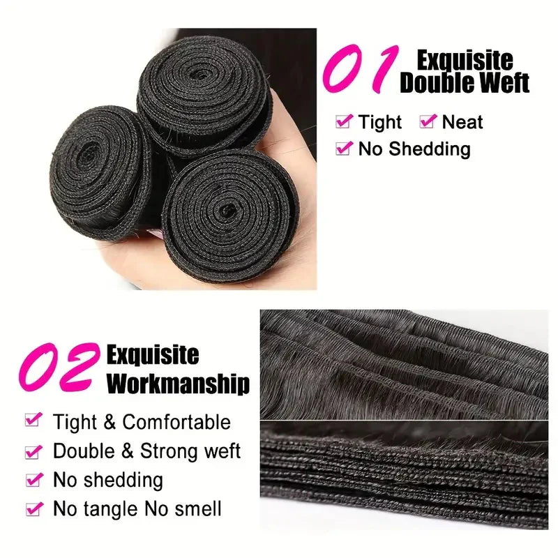 Allove Hair Brazilian Body Wave 3 Bundles
