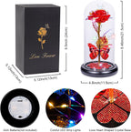 Forever Crystal Rose in Dome (Romantic Gift for Women)