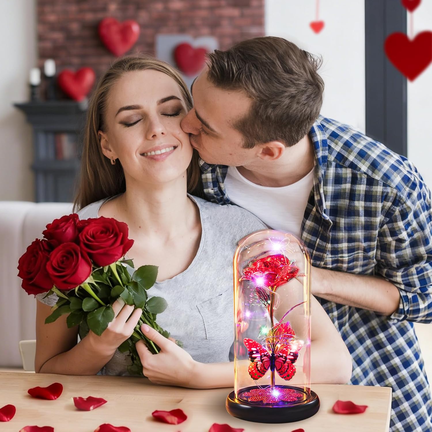 Forever Crystal Rose in Dome (Romantic Gift for Women)