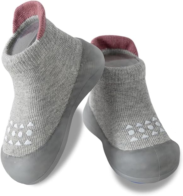Toddler Walking Sock Shoes with Rubber Sole