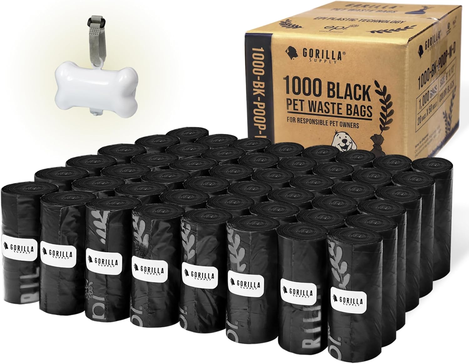 Extra Strong Dog Poop Bags, 9”×13”, 1000 Bags