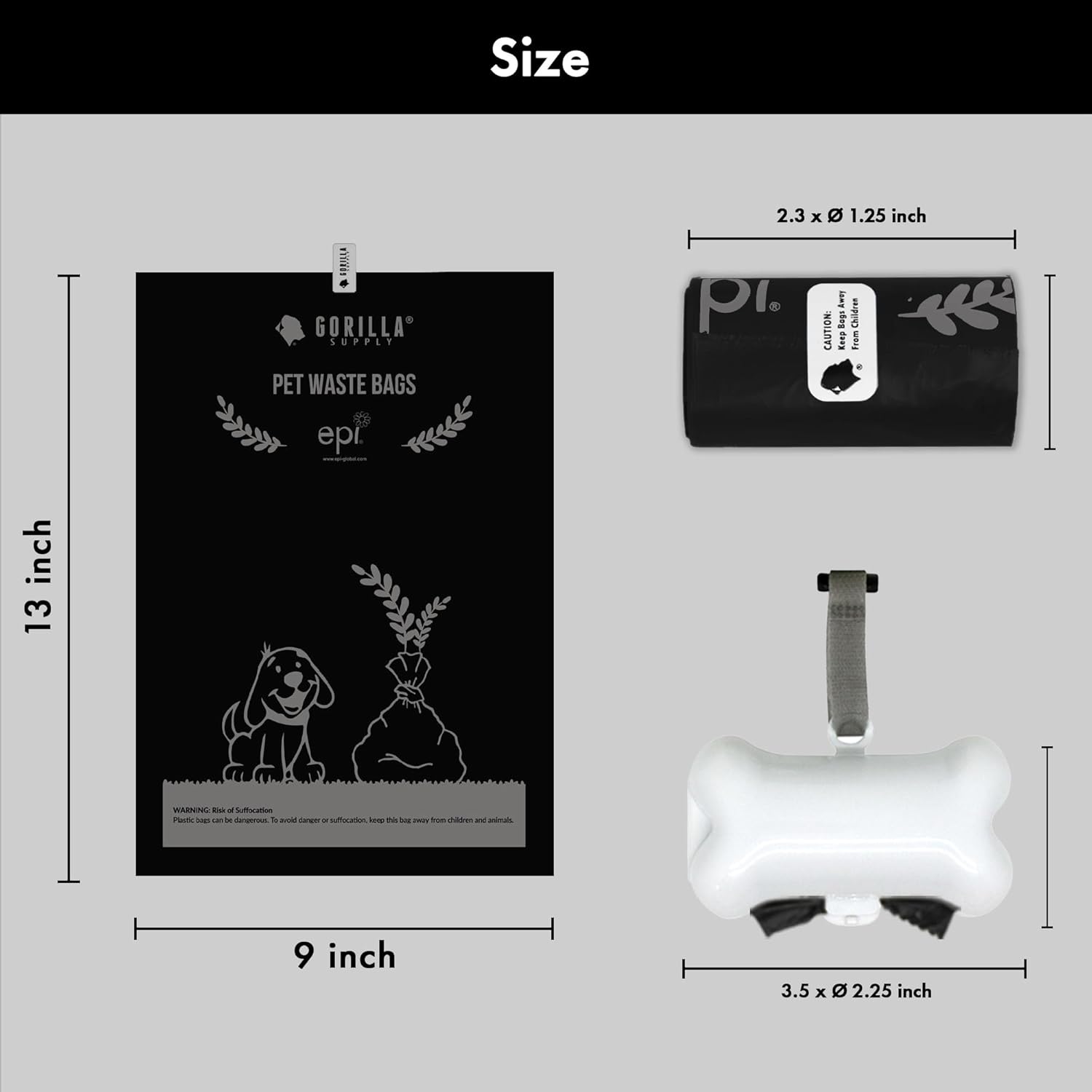 Extra Strong Dog Poop Bags, 9”×13”, 1000 Bags