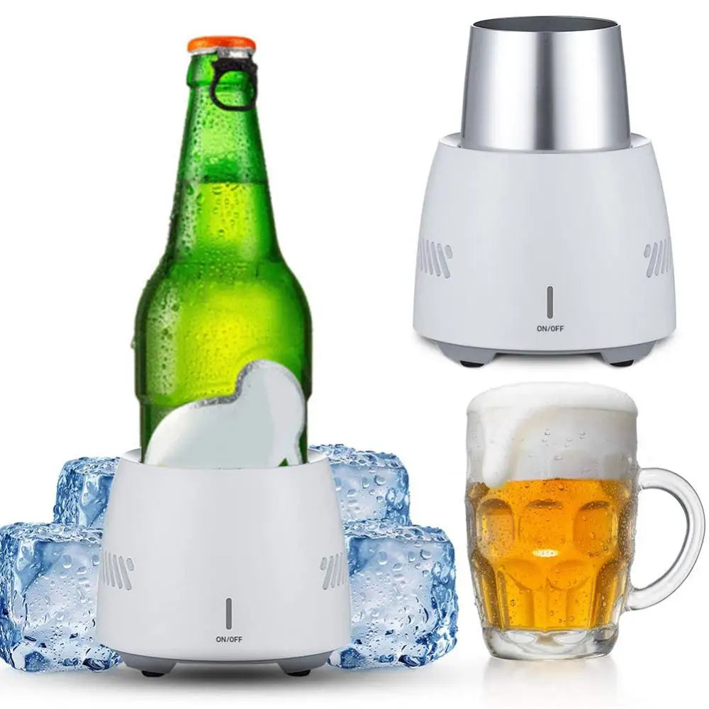 Fast Cooling Electric Beverage Cooler Cup Beer Bottle Can Water Soda Drinks