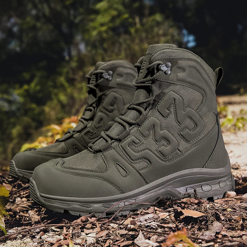Men’s Waterproof Tactical Hiking Boots with Steel Toe