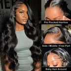 Virgin Human Hair Body Wave Lace Front Wig 180%