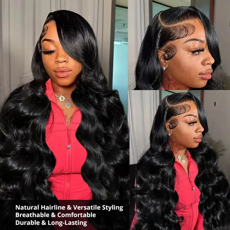 Virgin Human Hair Body Wave Lace Front Wig 180%