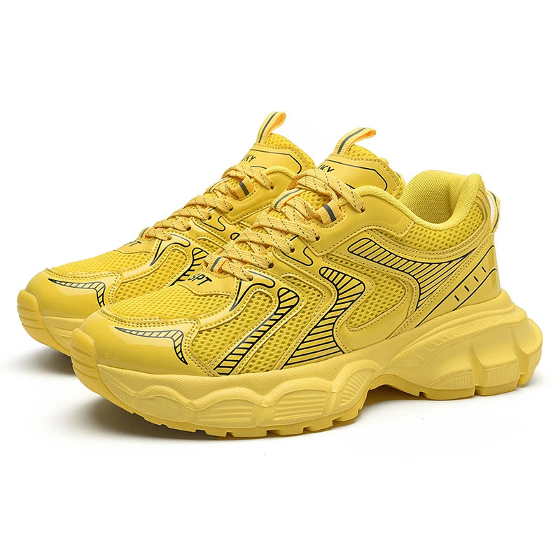 Custom Logo  Famous Brands Luxury Sneakers Designer Chunky Casual Shoes Men Fashion Running Height Increasing Daddy Shoes