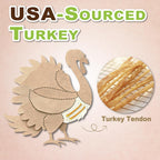 A Freschi Turkey Tendon Dog Treats – Rawhide-Free, 8 oz