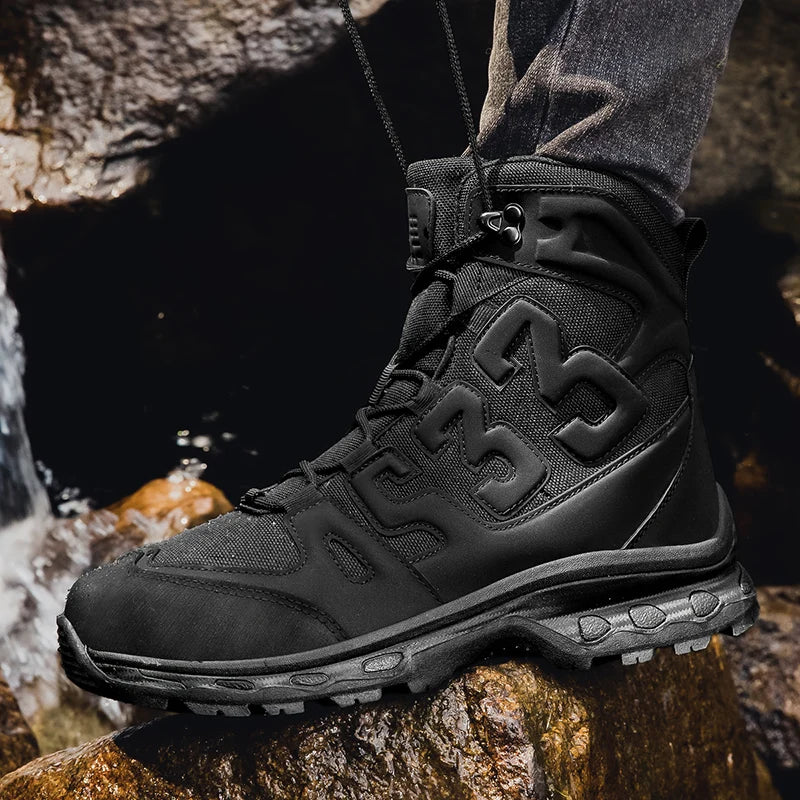 Men’s Waterproof Tactical Hiking Boots with Steel Toe