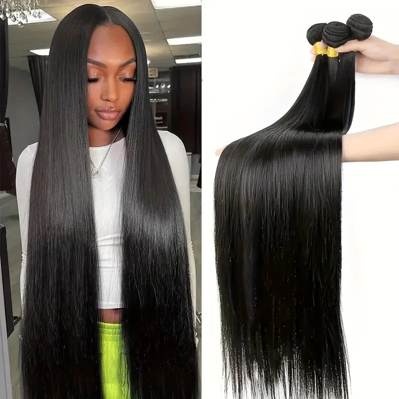 Brazilian Straight Virgin Hair Extensions – 3 Bundles