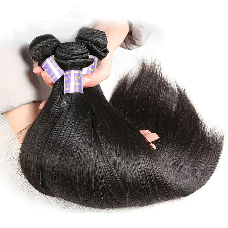 Brazilian Straight Virgin Hair Extensions – 3 Bundles