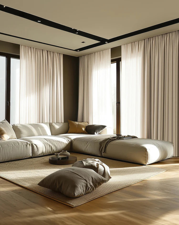 Kensington 4-Layer Linen-Look Custom Curtains