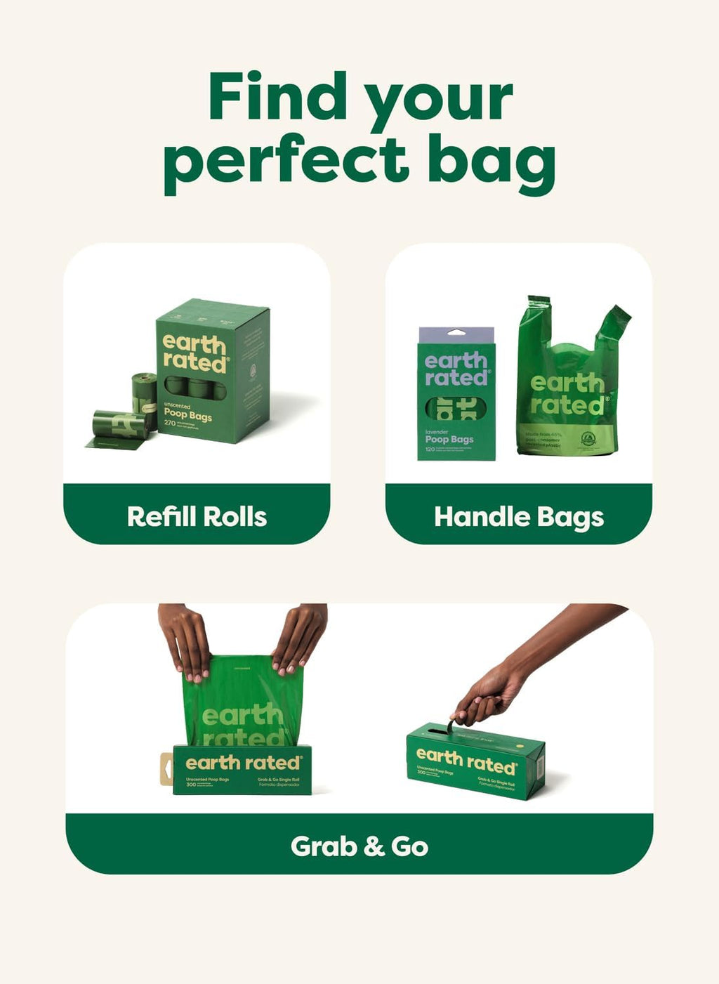 Dog Waste Bag Refill Rolls – Earth Rated, 280 Count