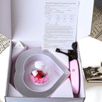 Levitating Pink Rose Lamp – LED Night Light with Bluetooth Speaker, 360° Rotating Forever Flower Gift