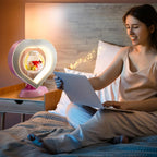 Levitating Pink Rose Lamp – LED Night Light with Bluetooth Speaker, 360° Rotating Forever Flower Gift