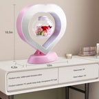 Levitating Pink Rose Lamp – LED Night Light with Bluetooth Speaker, 360° Rotating Forever Flower Gift