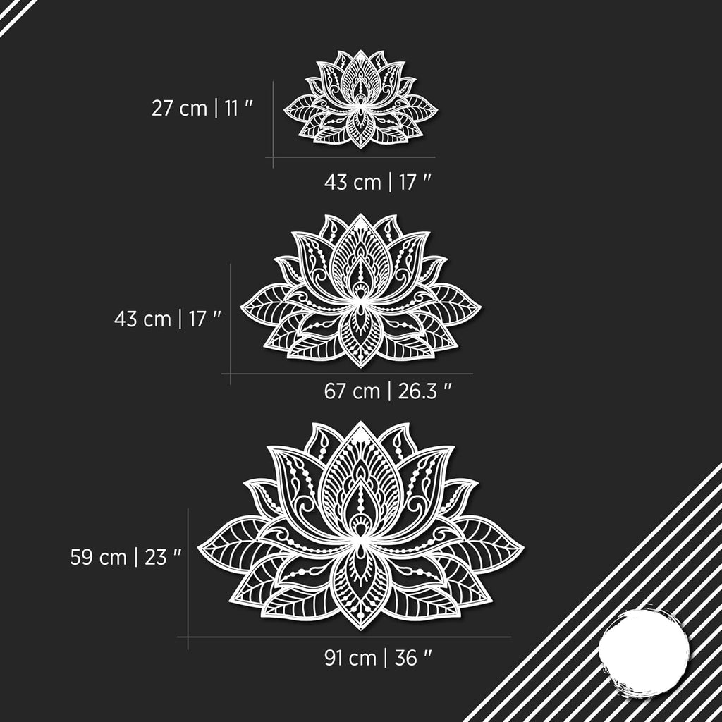 Colorfull Worlds Lotus Mandala Metal Wall Art (Gold, 26.3" x 17")