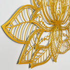 Colorfull Worlds Lotus Mandala Metal Wall Art (Gold, 26.3" x 17")