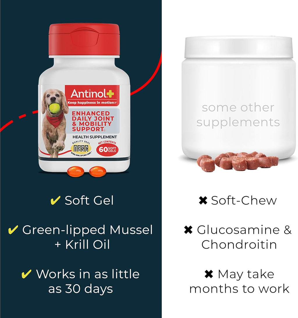 Antinol Plus Dog Joint Supplement – 180 Soft Gels