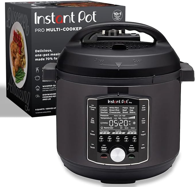Instant Pot Pro 10-in-1 Smart Multi-Cooker (6QT): Pressure, Slow Cook, Steam & More
