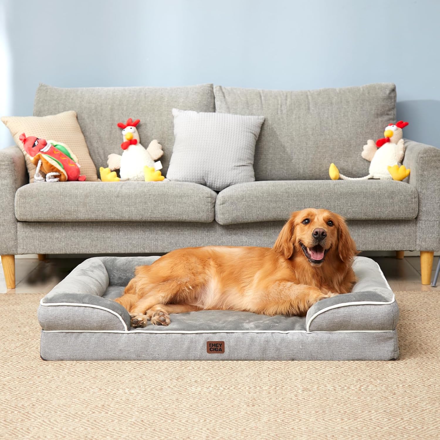 HEYCIGA Orthopedic Dog Bed XL – Waterproof, 44”×32”