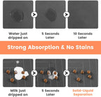 Absorbent Pet Feeding Mat with Waterproof Backing (20”×12”)