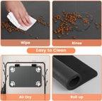 Absorbent Pet Feeding Mat with Waterproof Backing (20”×12”)