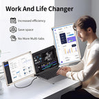 CIDETTY Laptop Screen Extender – 15.6” FHD Triple Portable Monitor