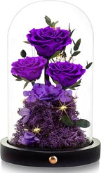 Purple Rose Gift for Her | Romantic Gift for Wife, Girlfriend, or Mom
