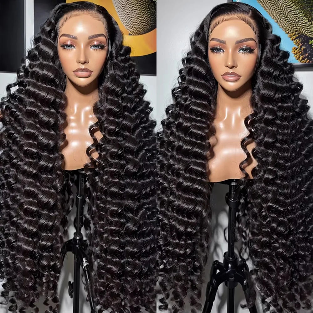 300 Density Loose Deep Wave 13x6 Hd Lace Front Human Hair Wig For Women Brazilian Curly Glueless Wigs On Clearance Sale 30 inch