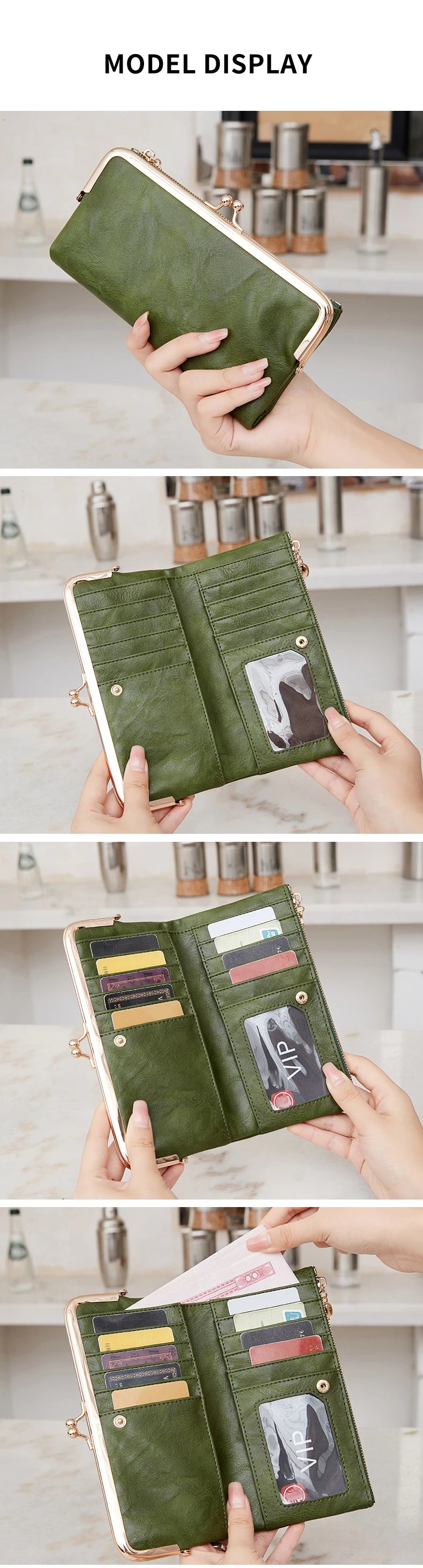 Vintage Kiss-Lock Women’s Wallet & Card Organizer