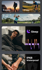 2025 New Smart Ring Heart Rate Blood Pressure Sleep Monitoring Motion Tracking IP68 Waterproof Men Women Smart Ring Holiday Gift