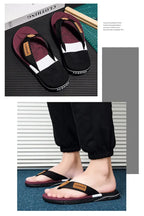 Men’s Striped EVA Flip-Flops: Summer Outdoor Sandals
