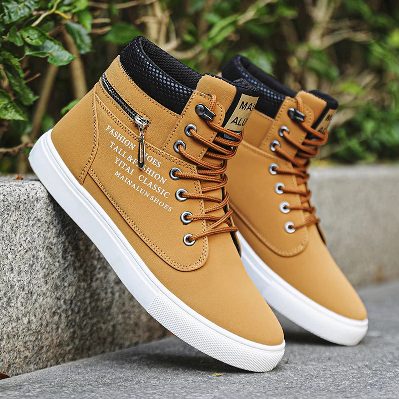 Men’s High-Top Casual Sneakers – Lace-Up Everyday Shoes