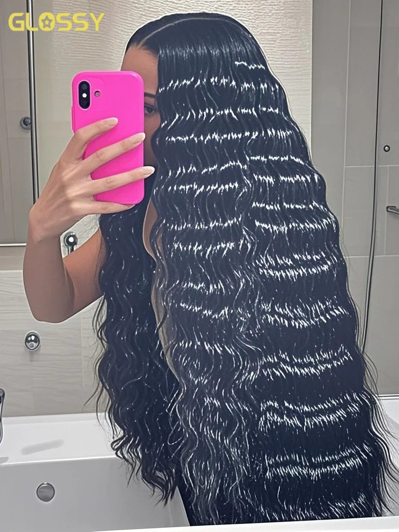 300 Density Loose Deep Wave 13x6 Hd Lace Front Human Hair Wig For Women Brazilian Curly Glueless Wigs On Clearance Sale 30 inch