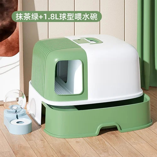 Fully Enclosed Cat Litter Box