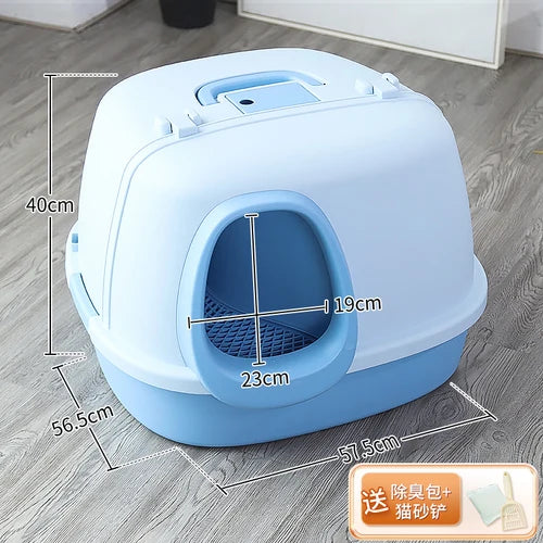 Fully Enclosed Cat Litter Box