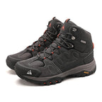 HIKEUP High-Top Men Hiking Boot Winter Outdoor Shoes Lace-Up Non-slip Sports Casual Trekking Boots Man Suede Warm Shoes