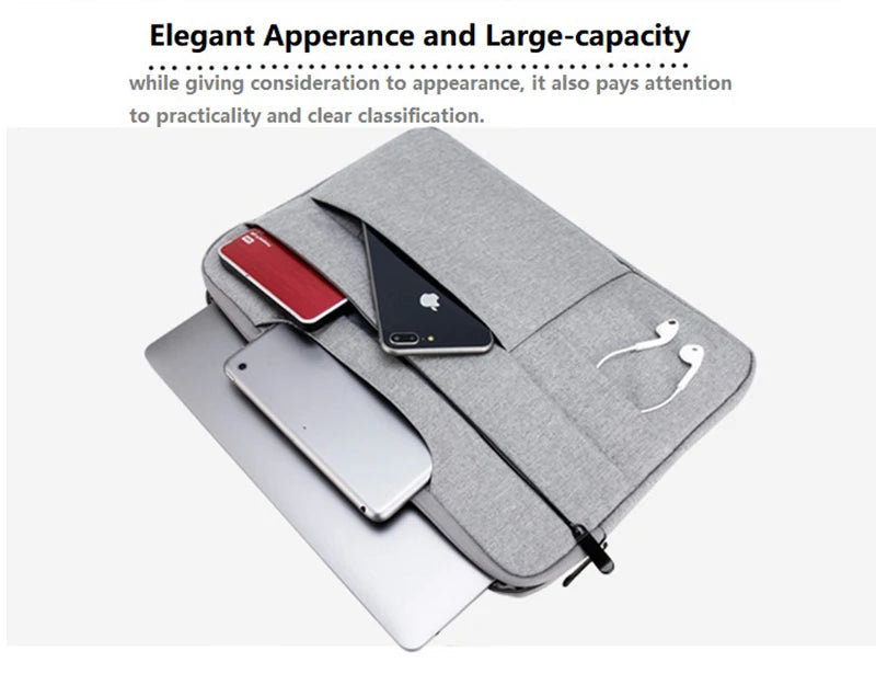 Water-Resistant Laptop Sleeve & Organizer Carrying Bag