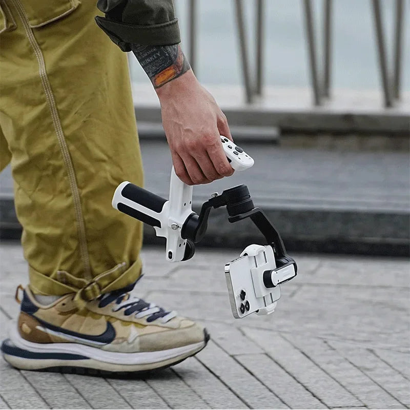 FeiyuTech Scorp Mini-P Kit 3 Axis Smartphone Gimbal, AI Tracker, Fill Light, for iPhone 16 Pro Max and Android Stabilizer