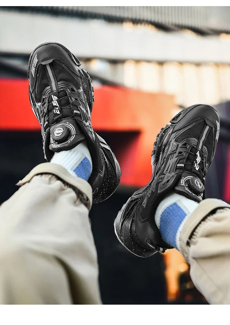 New Rotary Buckle Men's Trendy Sneakers Chunky Men Running Shoes Women Thick Bottom Jogging Footwear Couple Street Shoes