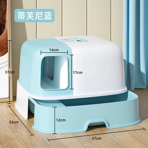 Fully Enclosed Cat Litter Box