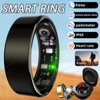 2025 New Smart Ring Heart Rate Blood Pressure Sleep Monitoring Motion Tracking IP68 Waterproof Men Women Smart Ring Holiday Gift