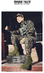 Men Climbing Shoes Tactical Boots Waterproof Military High Quality Motorcycle Hunting Hiking Shoes Breathable Army Boot Brand