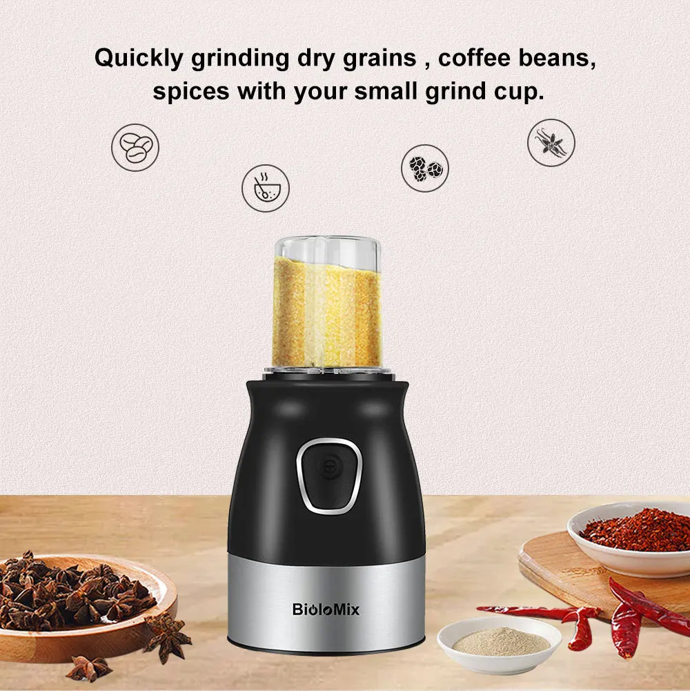 High Speed Multi Function 500W Food Processor Meat Grinder Portable Personal Mini Blender Mixer Juicer Dry Grinder 800ml Chopper