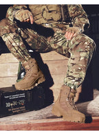 Large Size High Top Outdoor Tactical Boots for Men New Style Field Boots Anti Slip Flight Boots Mining Work Boots Shoes