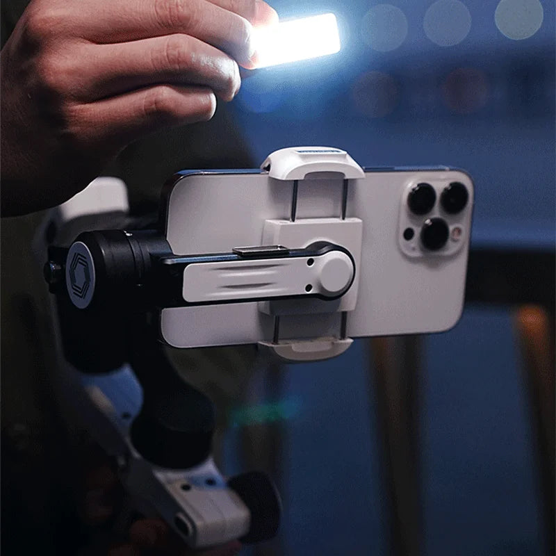 FeiyuTech Scorp Mini-P Kit 3 Axis Smartphone Gimbal, AI Tracker, Fill Light, for iPhone 16 Pro Max and Android Stabilizer