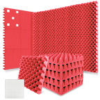 12 Pack Acoustic Wedge Foam Panels 2" x 12" x 12" Soundproofing Noise Cancelling