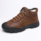 Men's Winter Velvet Thick Boots Outdoor High Top Snow boots Casual Waterproof Shoes New Lace Up Men Cotton Shoes Botas Zapatos ﻿