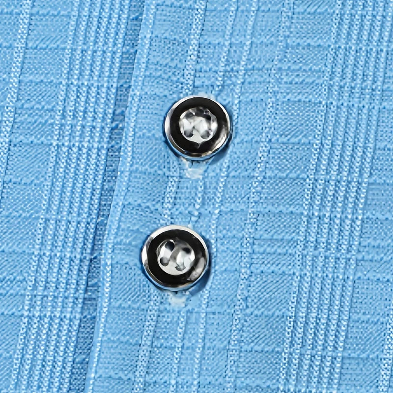 Men’s Textured Short-Sleeve Button-Up Shirt